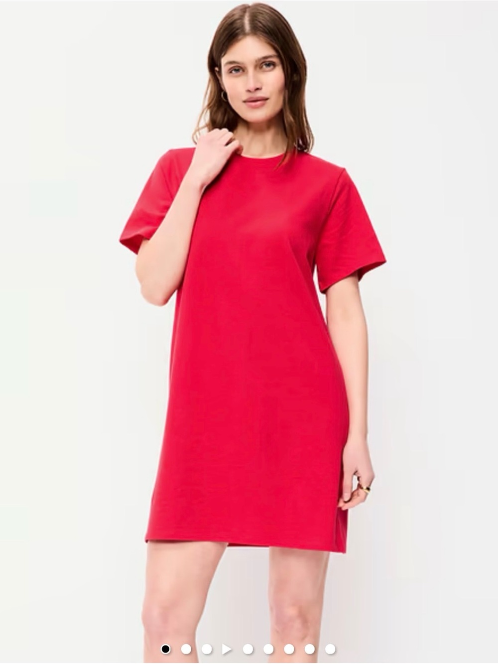 Old Navy Red Short-Sleeve T-Shirt Dress